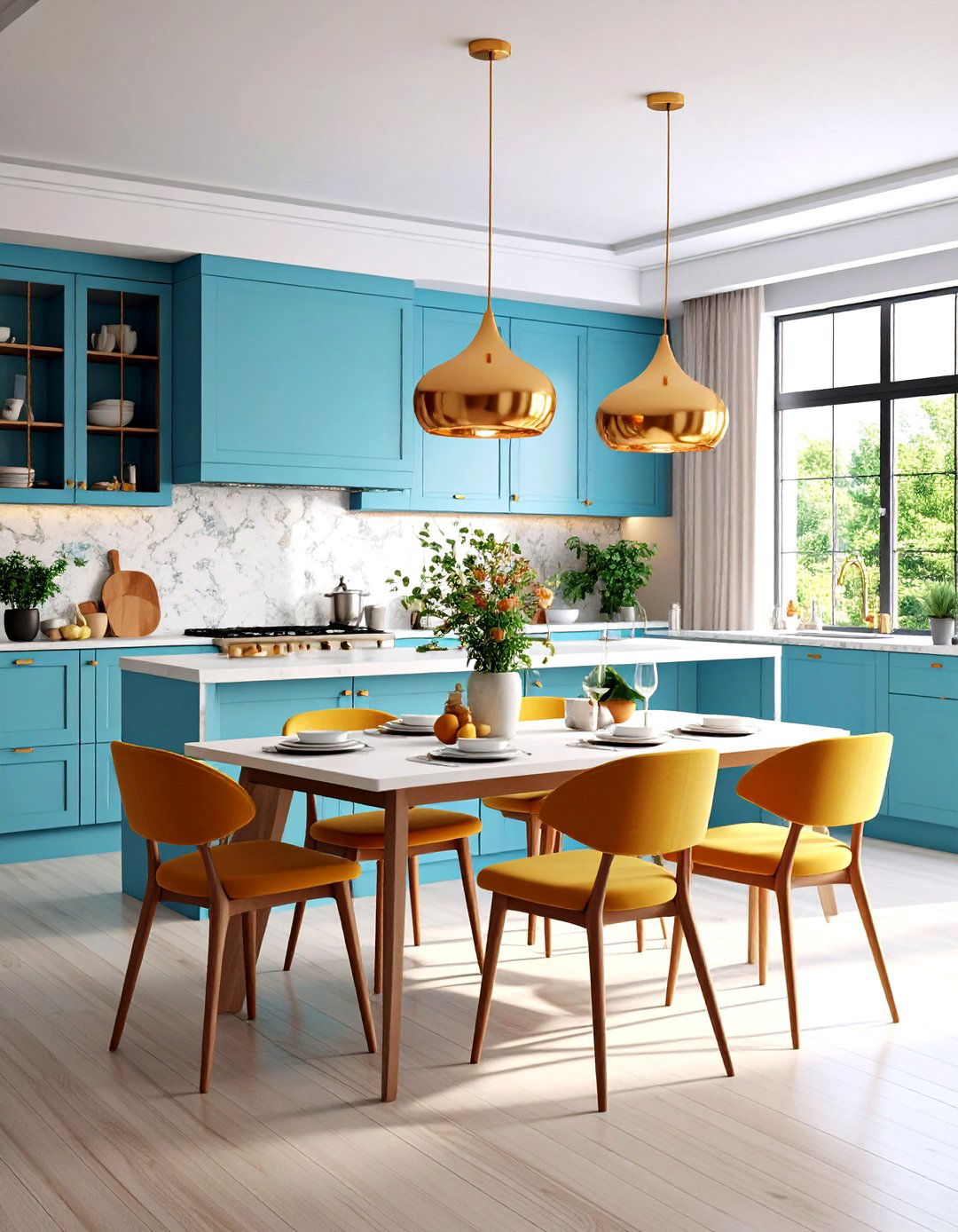 Dining Kitchen Integration Spaces - 24 Kitchens Without Upper Cabinets