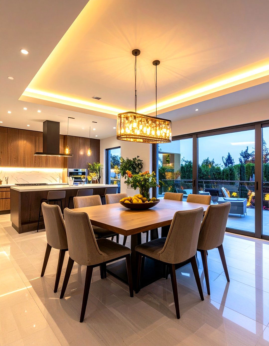 Dining Room Elegant Soffit Lighting - 24 Soffit Lighting Ideas