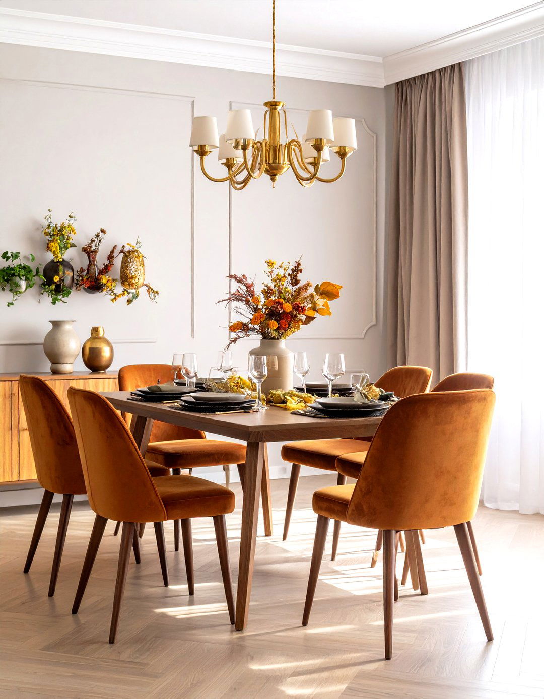 Dining Room Rust and Cream Scheme - 24 Warm Color Palettes for Every Room in the House
