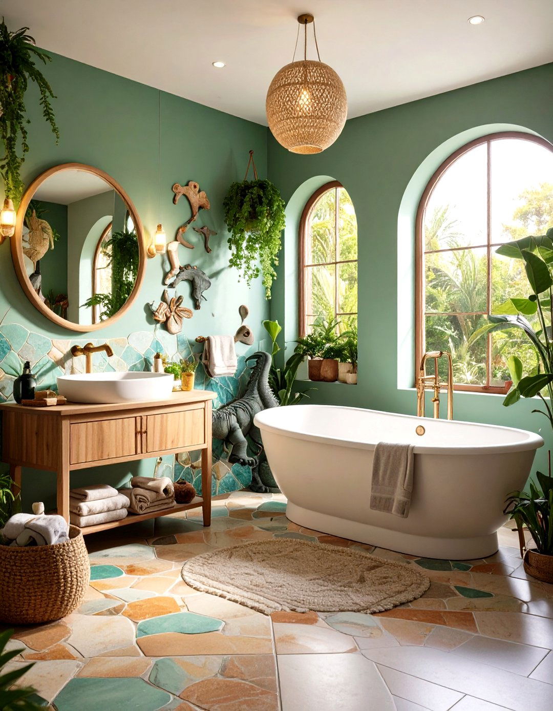 Dinosaur Discovery Boys Bathroom - 24 Boy Bathroom Ideas