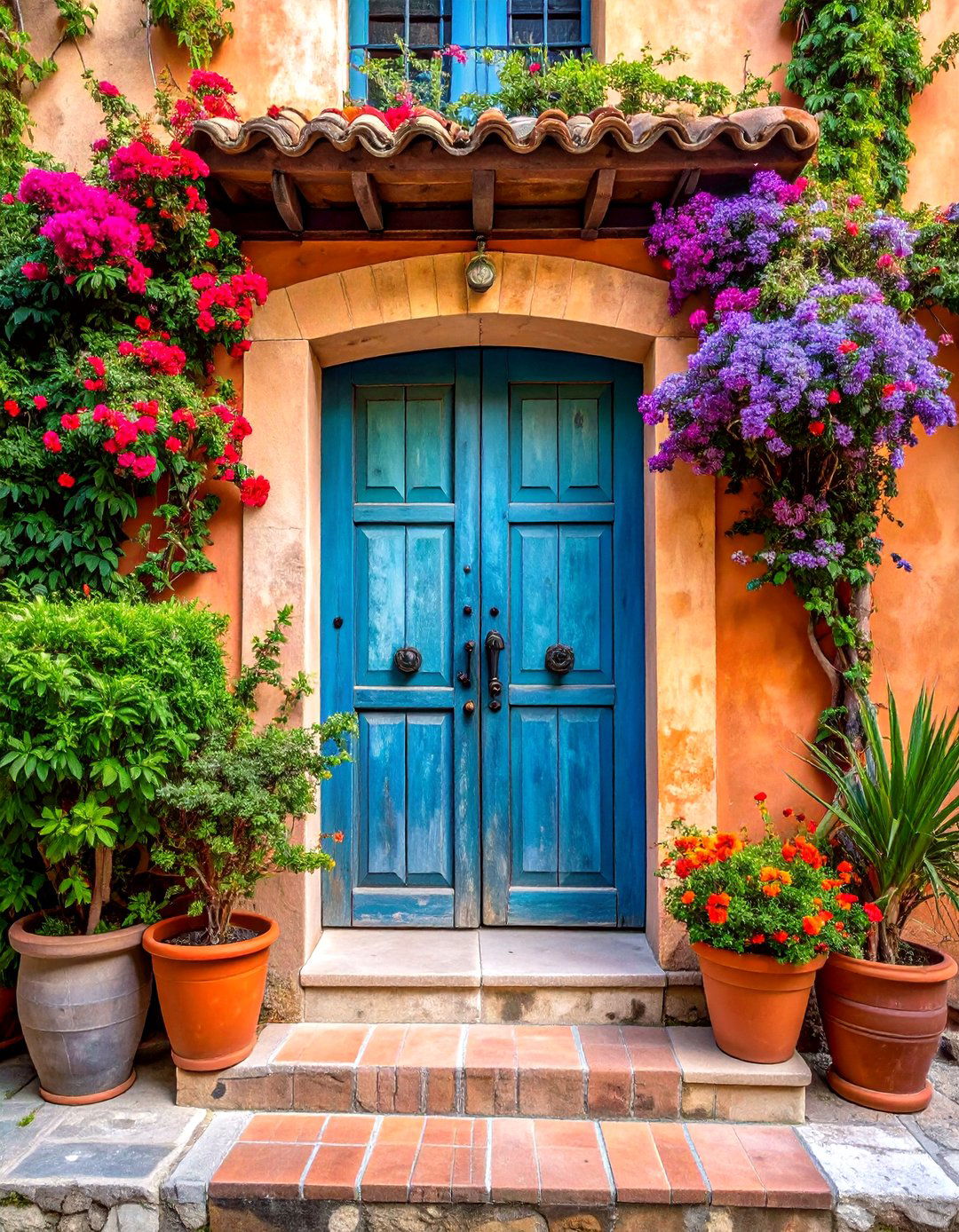 Distressed Finish Spanish Door - 24 Spanish Style Front Door Ideas