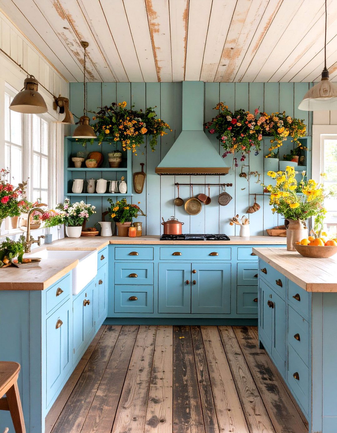 Distressed Finish Vintage Character - 24 Shiplap Backsplash Ideas for Your Kitchen