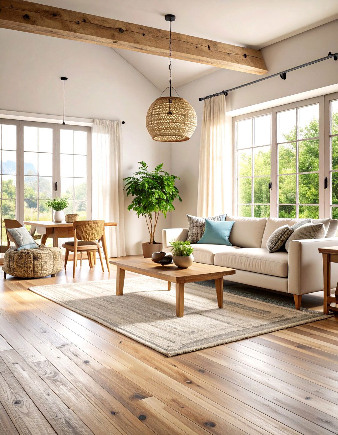 Distressed Hardwood Finishes - 24 Wood Floor Design Ideas