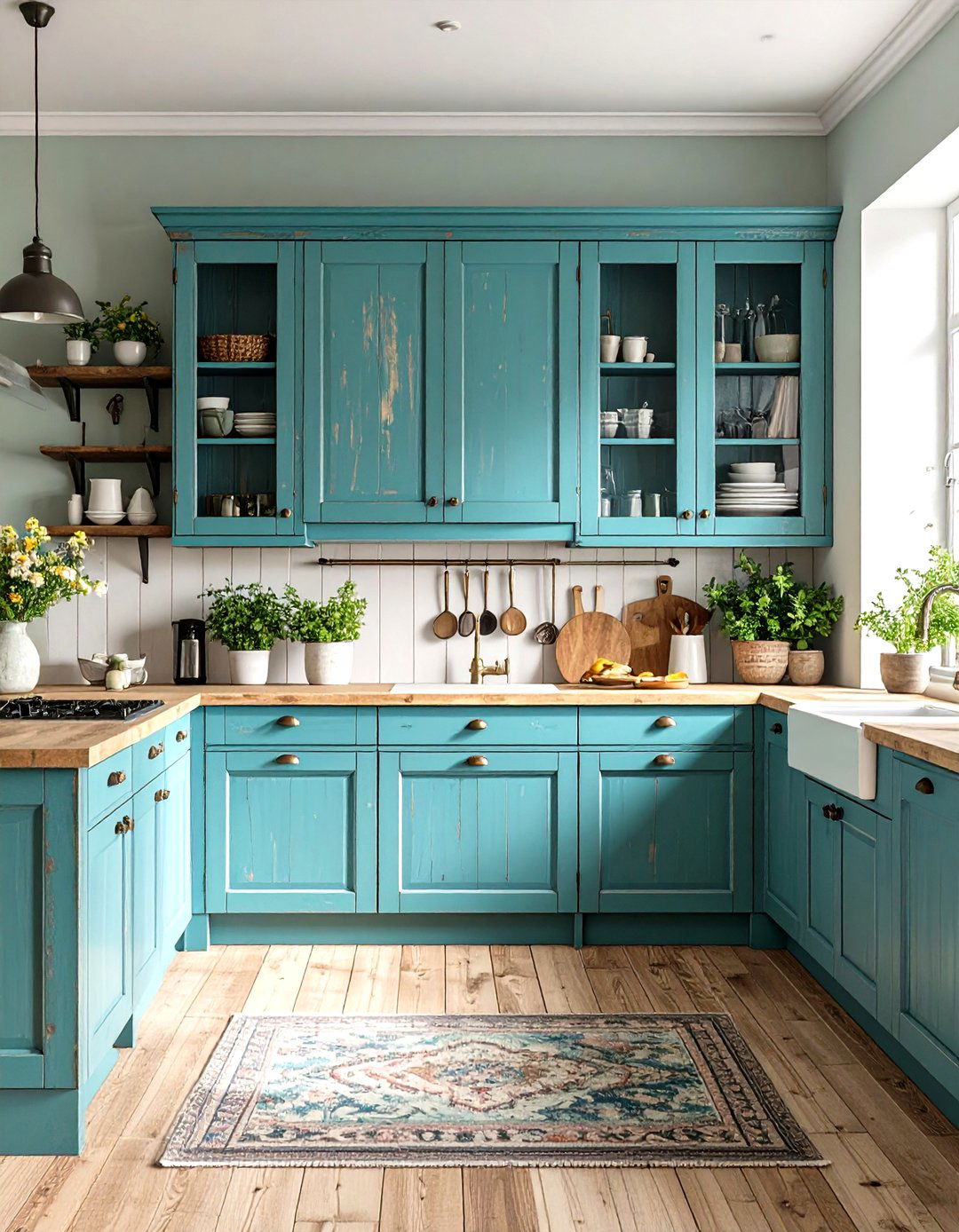 Distressed Kitchen Cabinets - 24 Kitchen Cabinet Ideas