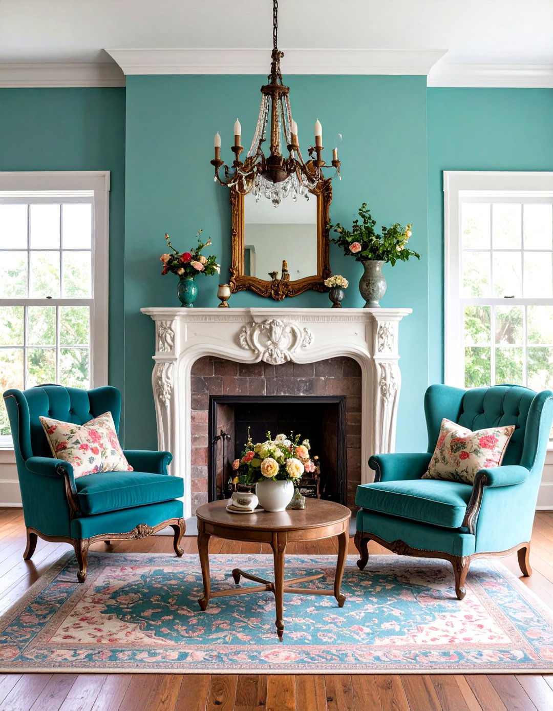 Distressed Vintage Character Appeal - 24 Fireplace Paint Ideas