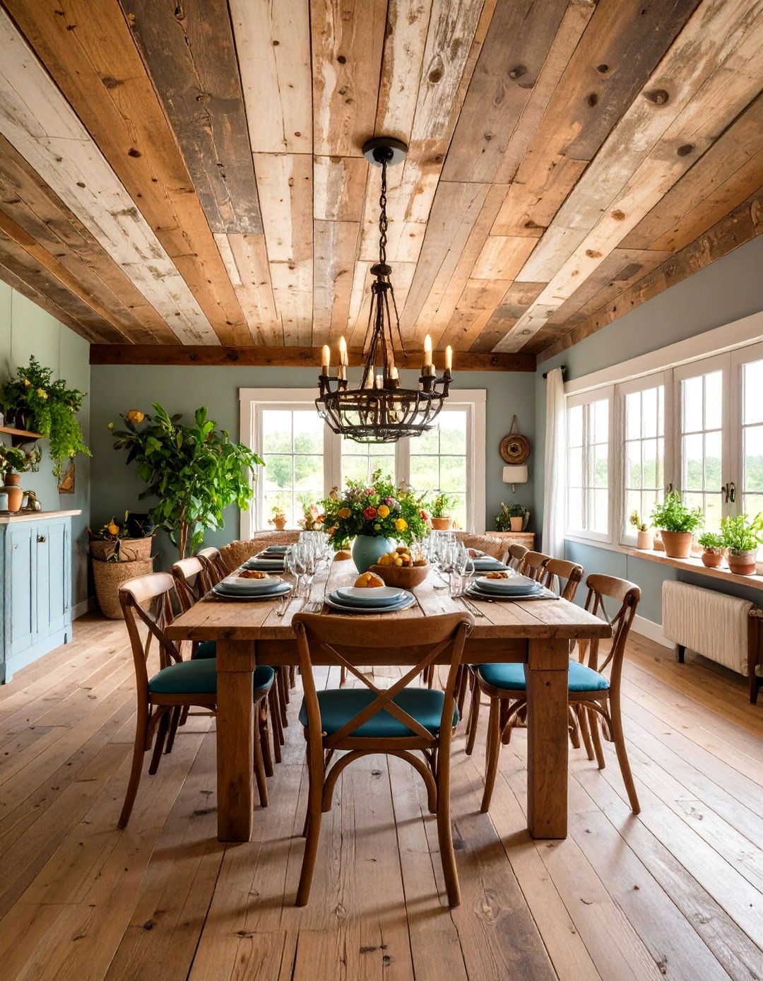 Distressed Wood Plank Ceiling - 24 Wood Plank Ceiling Ideas