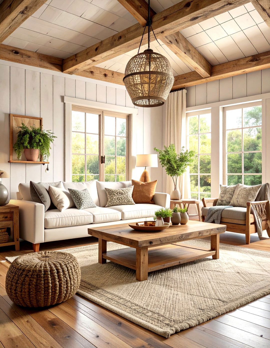 Distressed Wood Sanctuary Living Room - 24 Shabby-chic Style Living Room Ideas