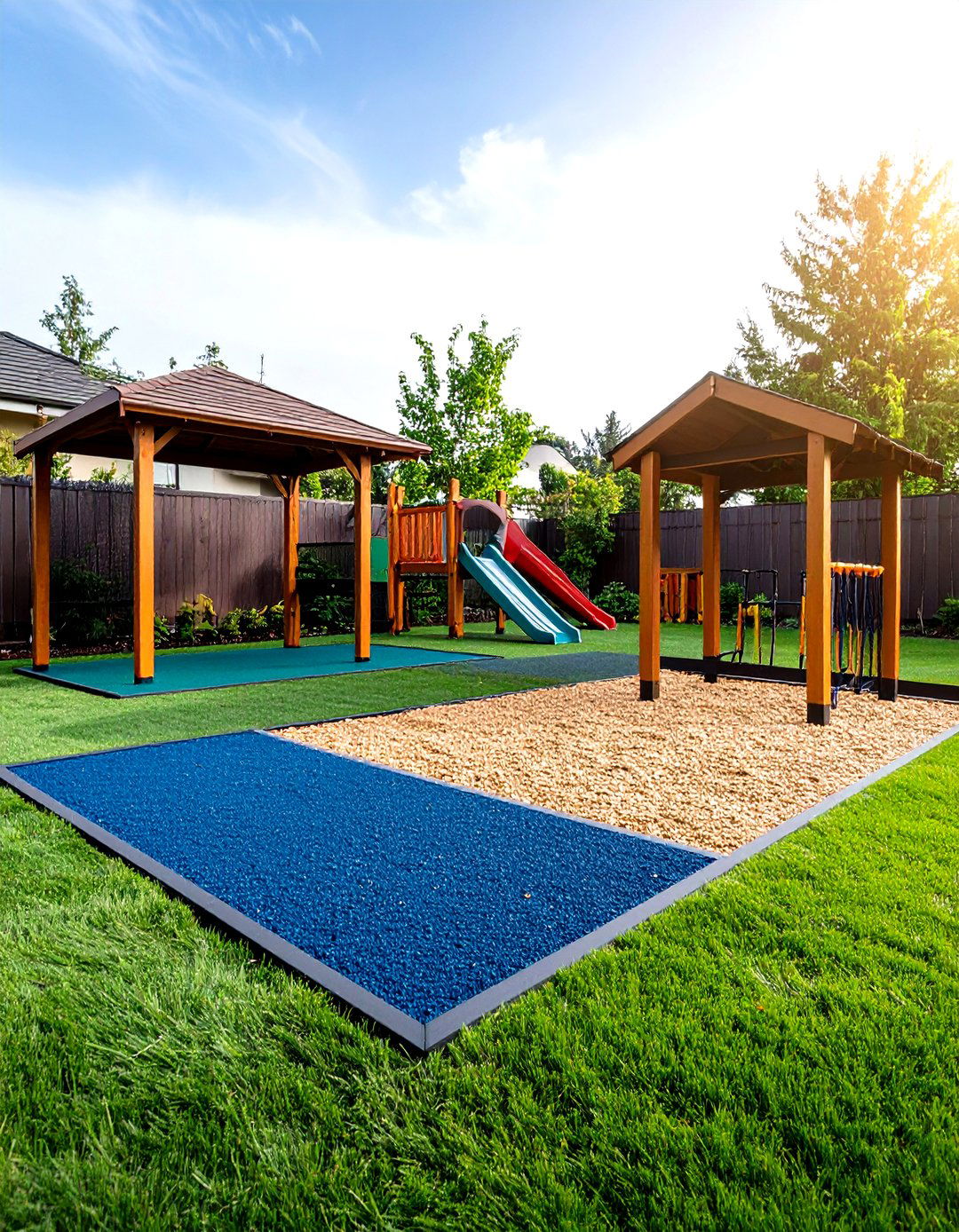 Dog Run Exercise Space Design - 24 mulch patio ideas