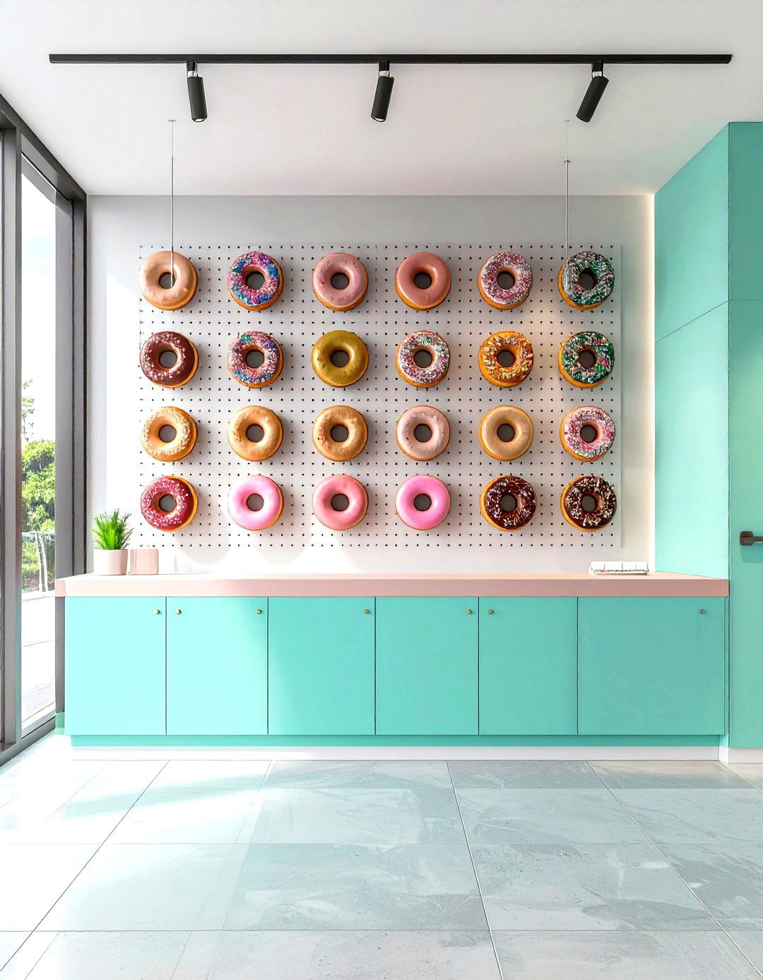 Donut Wall Display - 24 Wedding Food Ideas