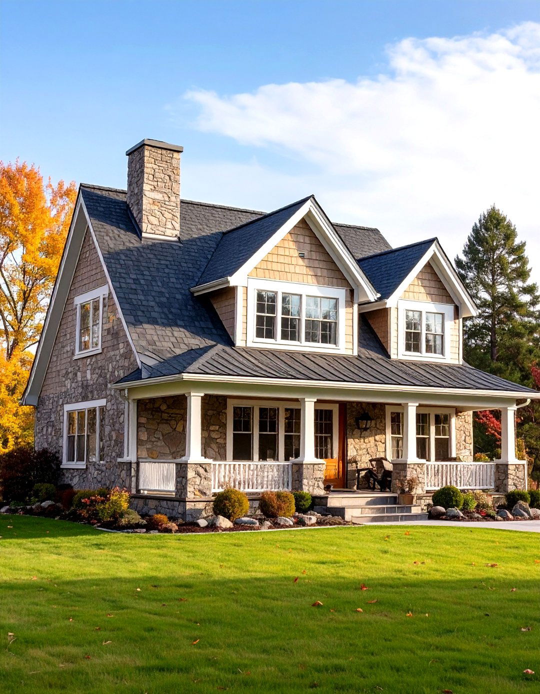 Dormer Windows and Steep Roof Pitch - 24 modern cottage house exterior ideas