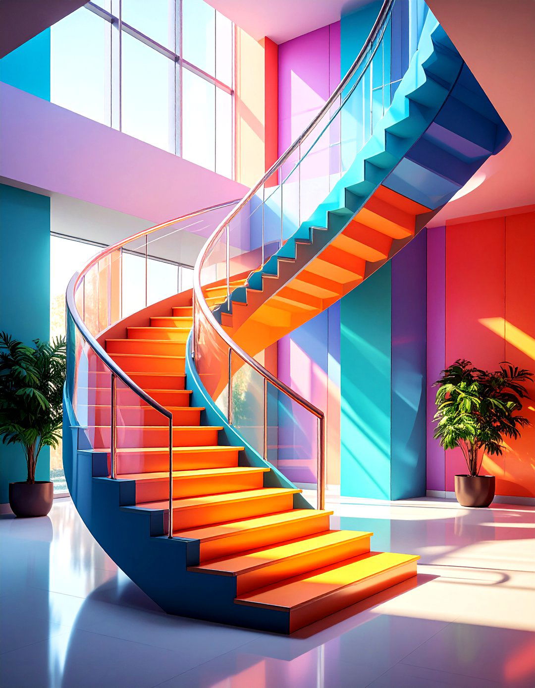 Double Height Feature Staircase - 24 Modern Staircases