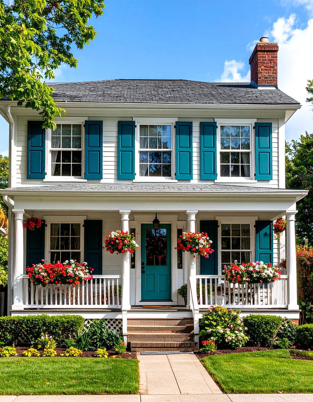 Double Hung Windows with Grille Details - 24 modern cottage house exterior ideas