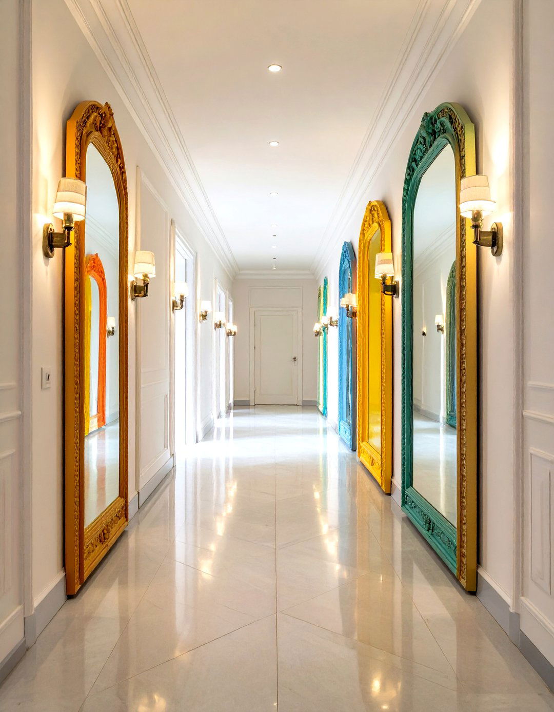 Double Mirror Symmetrical Design - 24 hallway mirror ideas