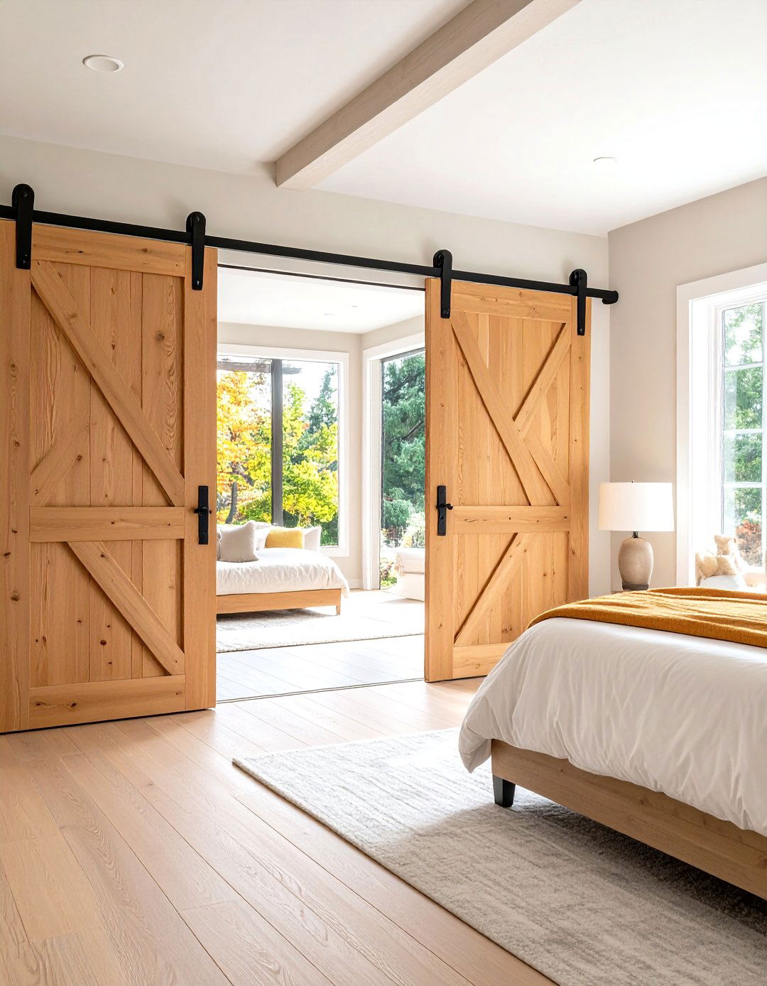 Double Sliding Barn Door System