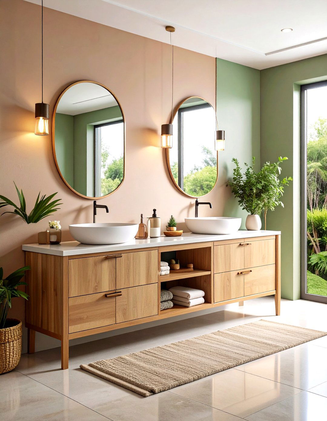 Double Vanity Configuration - 24 Family Bathroom Ideas