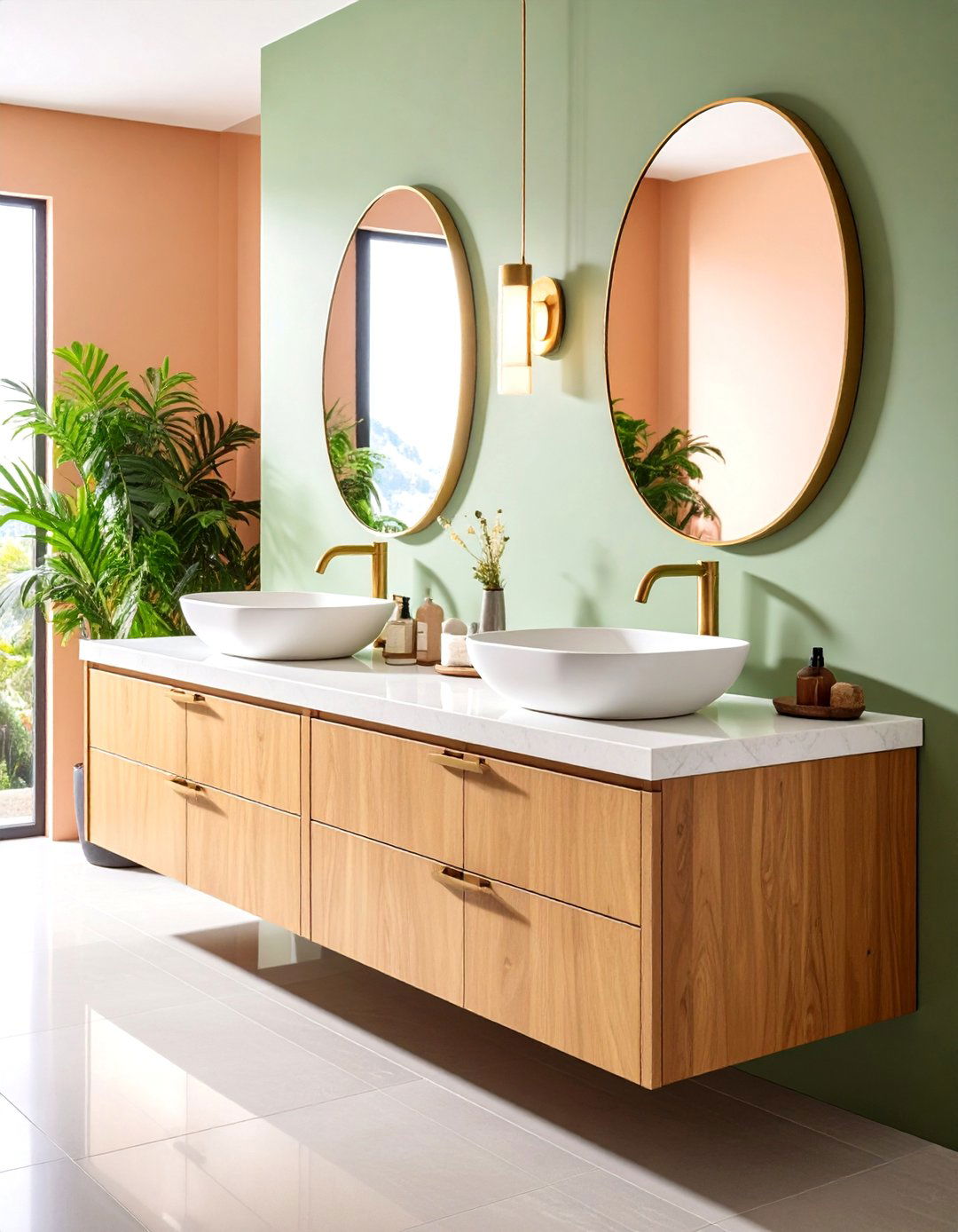 Double Vanity Integrated Bathroom Sinks - 24 Bathroom Sink Ideas
