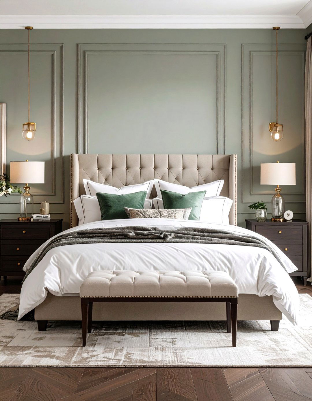 Dove Grey Limewash Classic Bedroom - 24 Limewash Bedroom Ideas