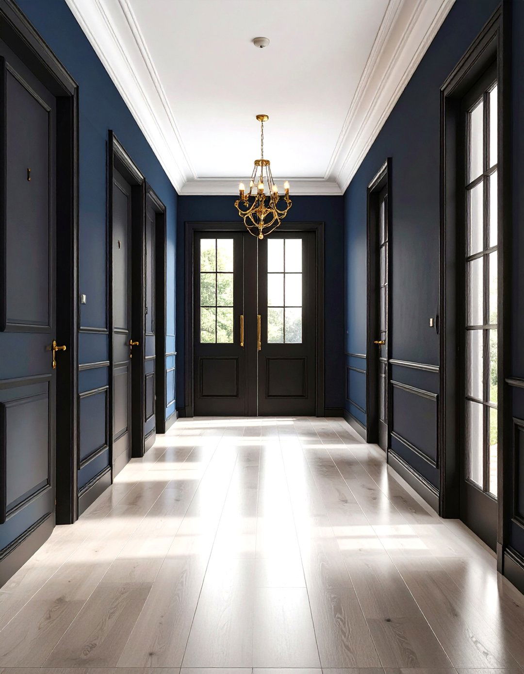 Dramatic Black Doors and Frames - 24 Black Hallway Ideas