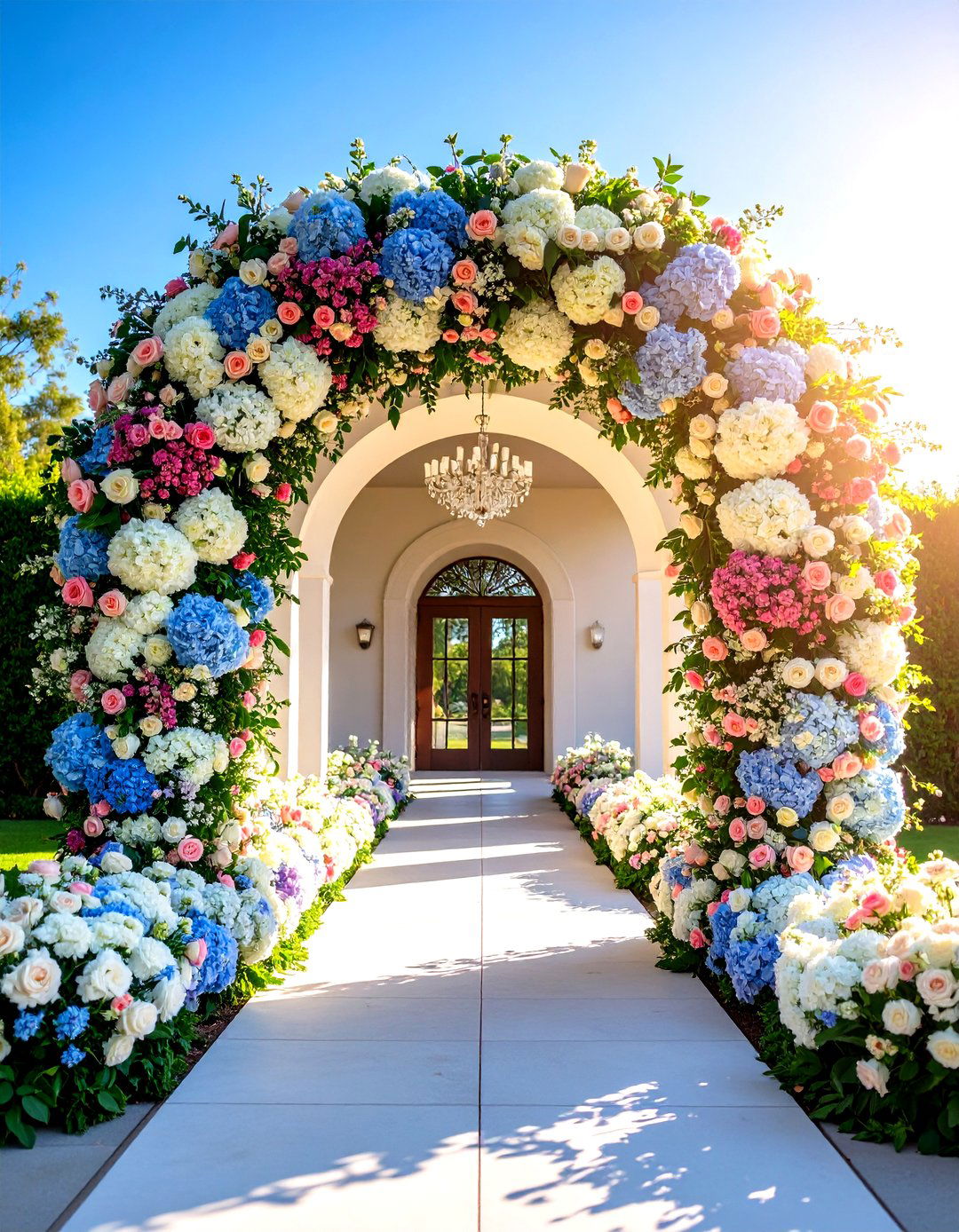 Dramatic Entrance Floral Arches - 24 Wedding Decoration Ideas