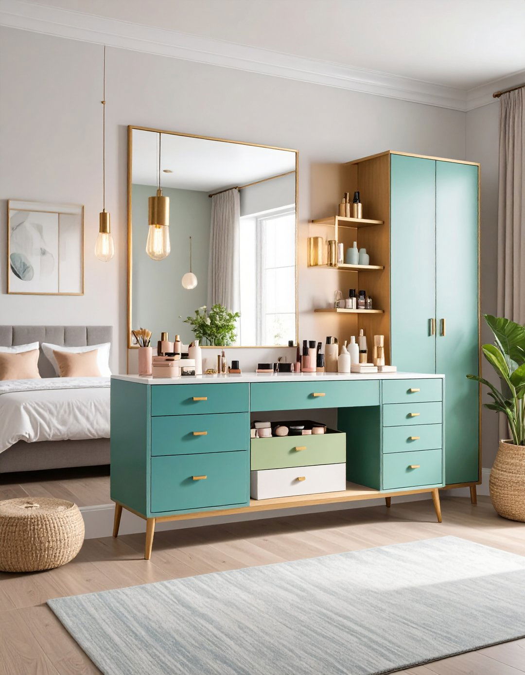 Drawer Heavy Storage Vanity Organization - 24 Makeup Vanity Ideas