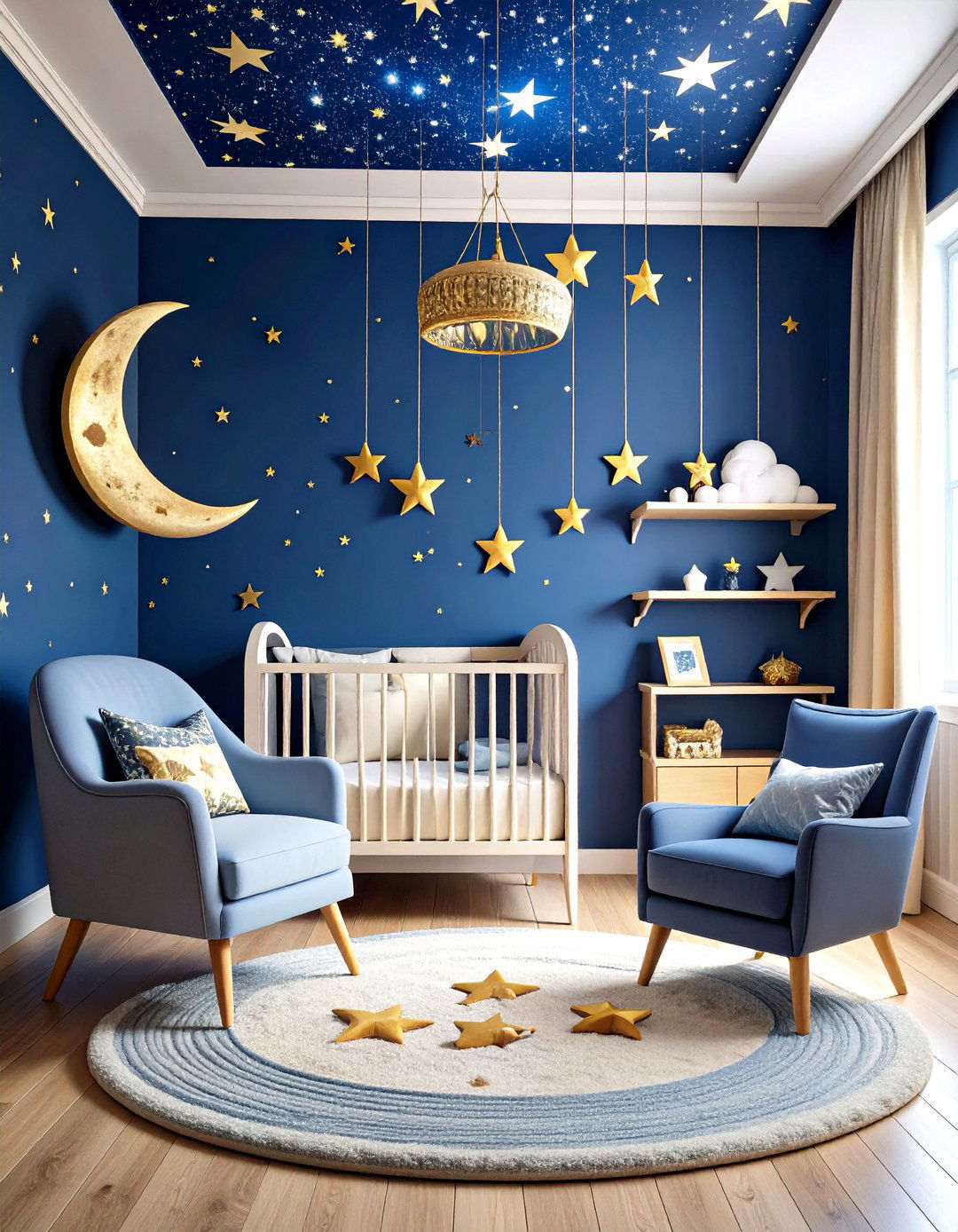 Dreamy Celestial Moon and Stars Nursery - 24 Whimsical Nursery Ideas