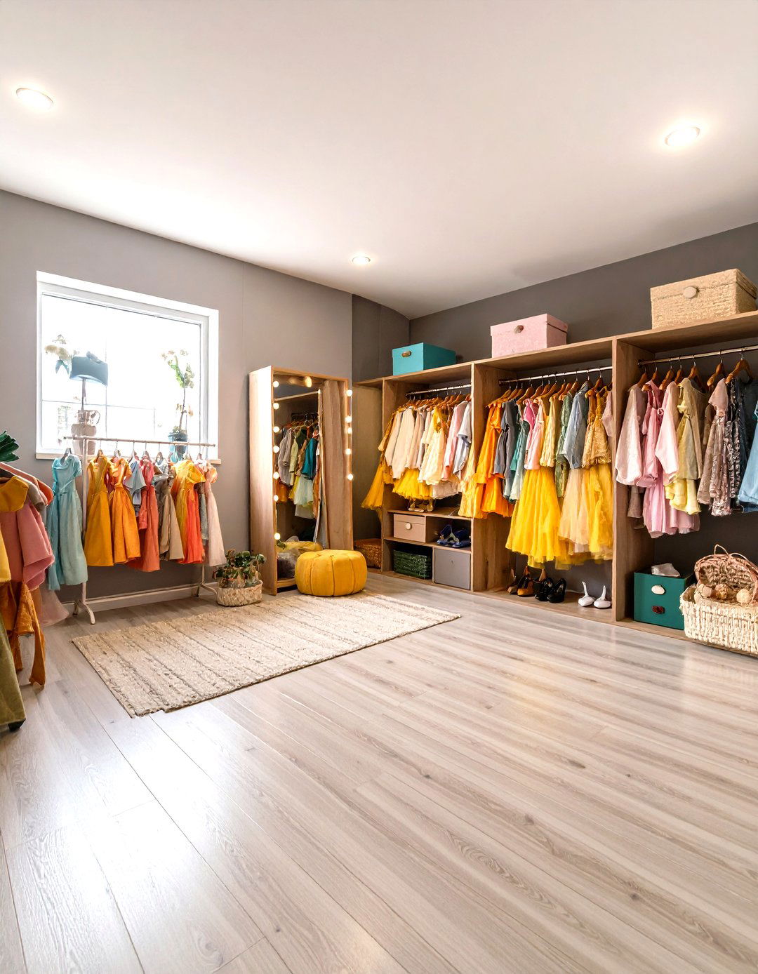 Dress Up Theater Corner - 24 Basement Playroom Ideas