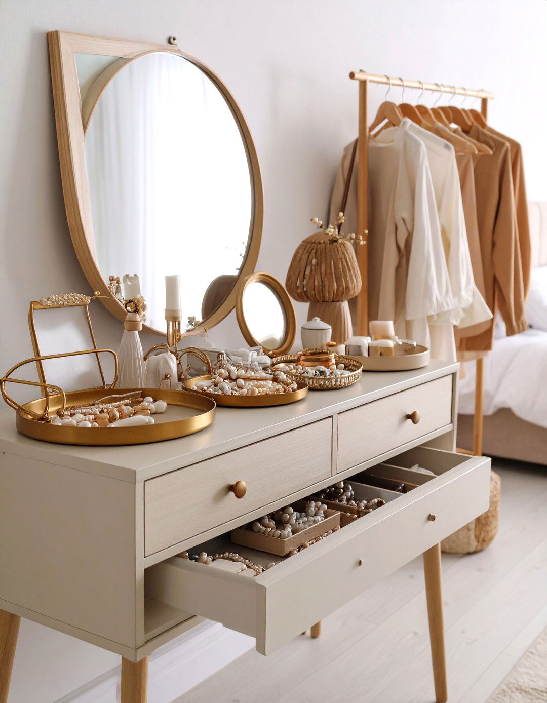 Dresser Top Organization - 24 Bedroom Storage Ideas