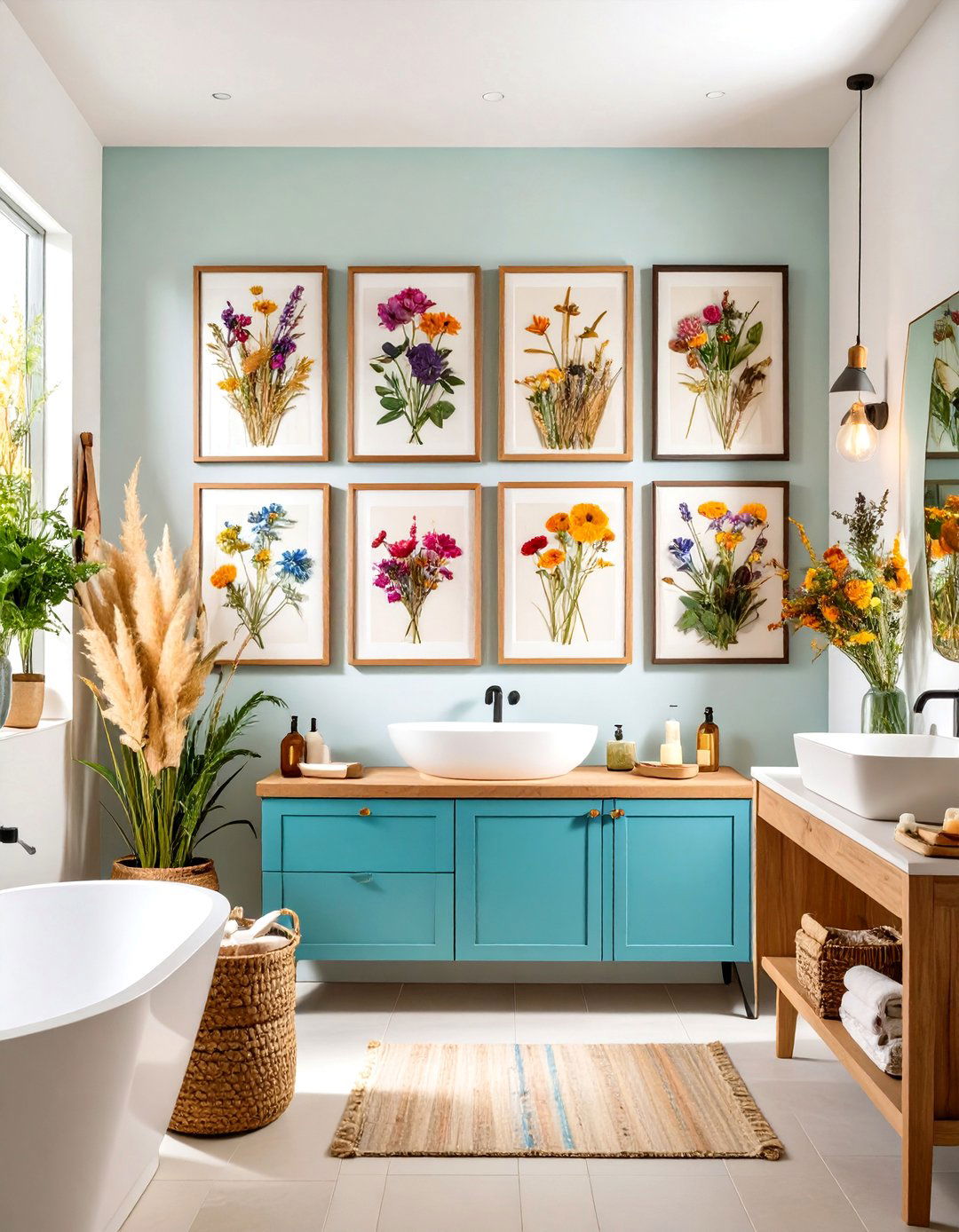 Dried Botanical Wall Art - 24 Boho Wall Decor Ideas