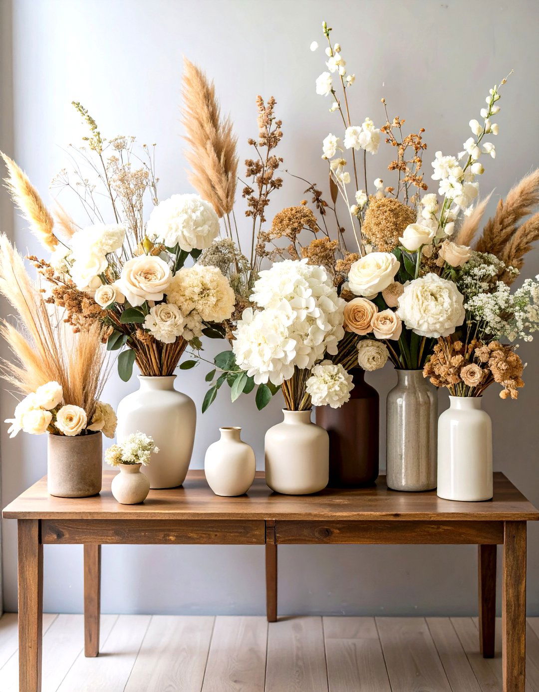 Dried Flower and Preserved Arrangements - 24 Fall Wedding Décor Ideas