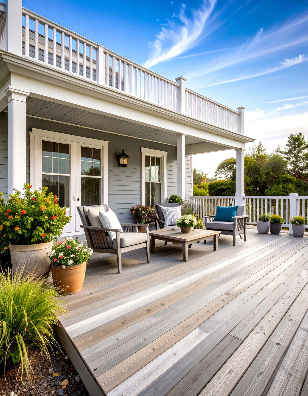 Driftwood Gray and White Coastal Breeze - 24 Two Tone Deck Color Schemes