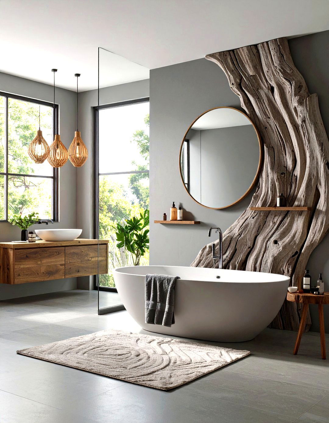 Driftwood Wall Sculpture - 24 Rustic Wall Decor Ideas