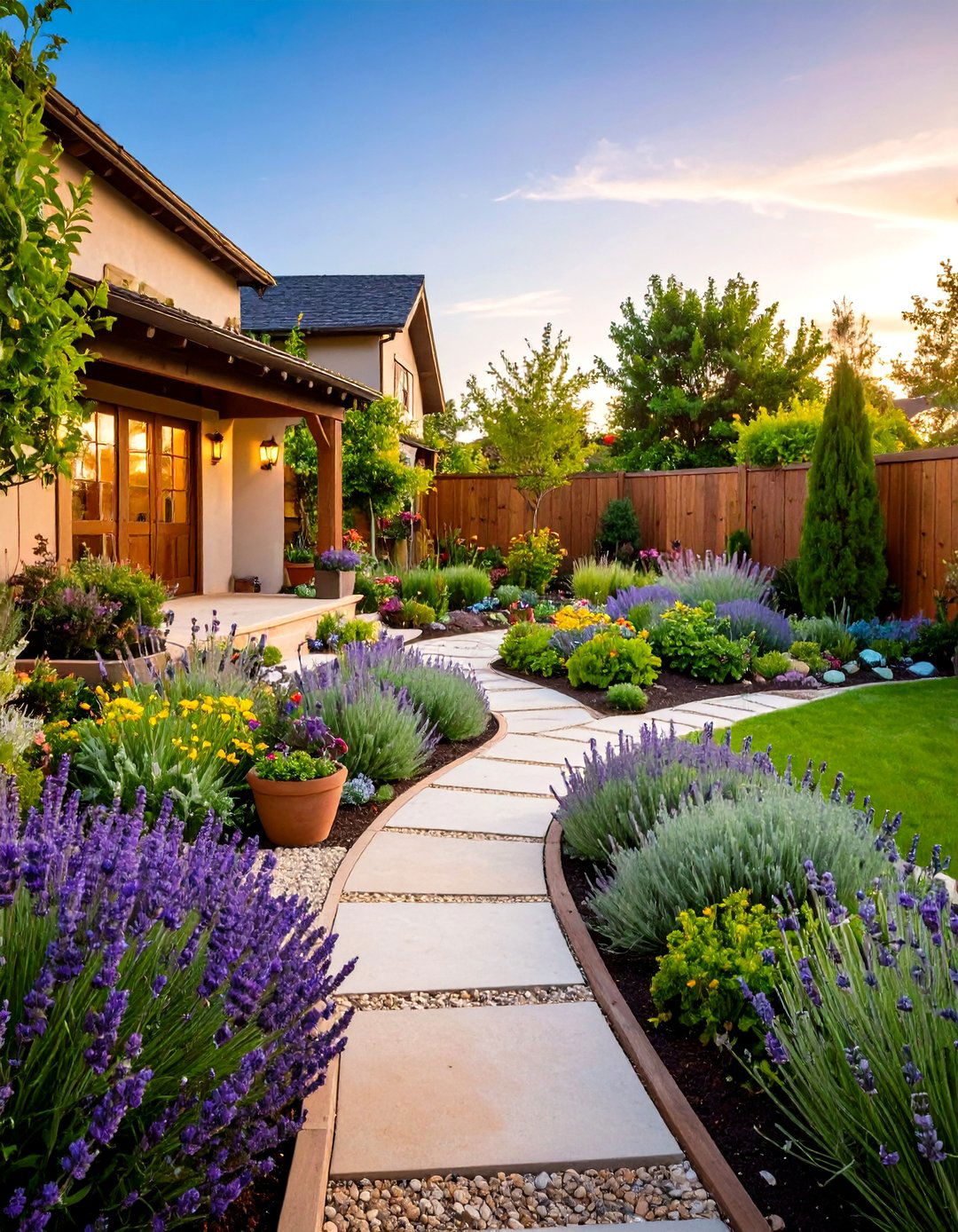 Drought Resistant Herb Garden - 24 front yard spanish style landscaping ideas