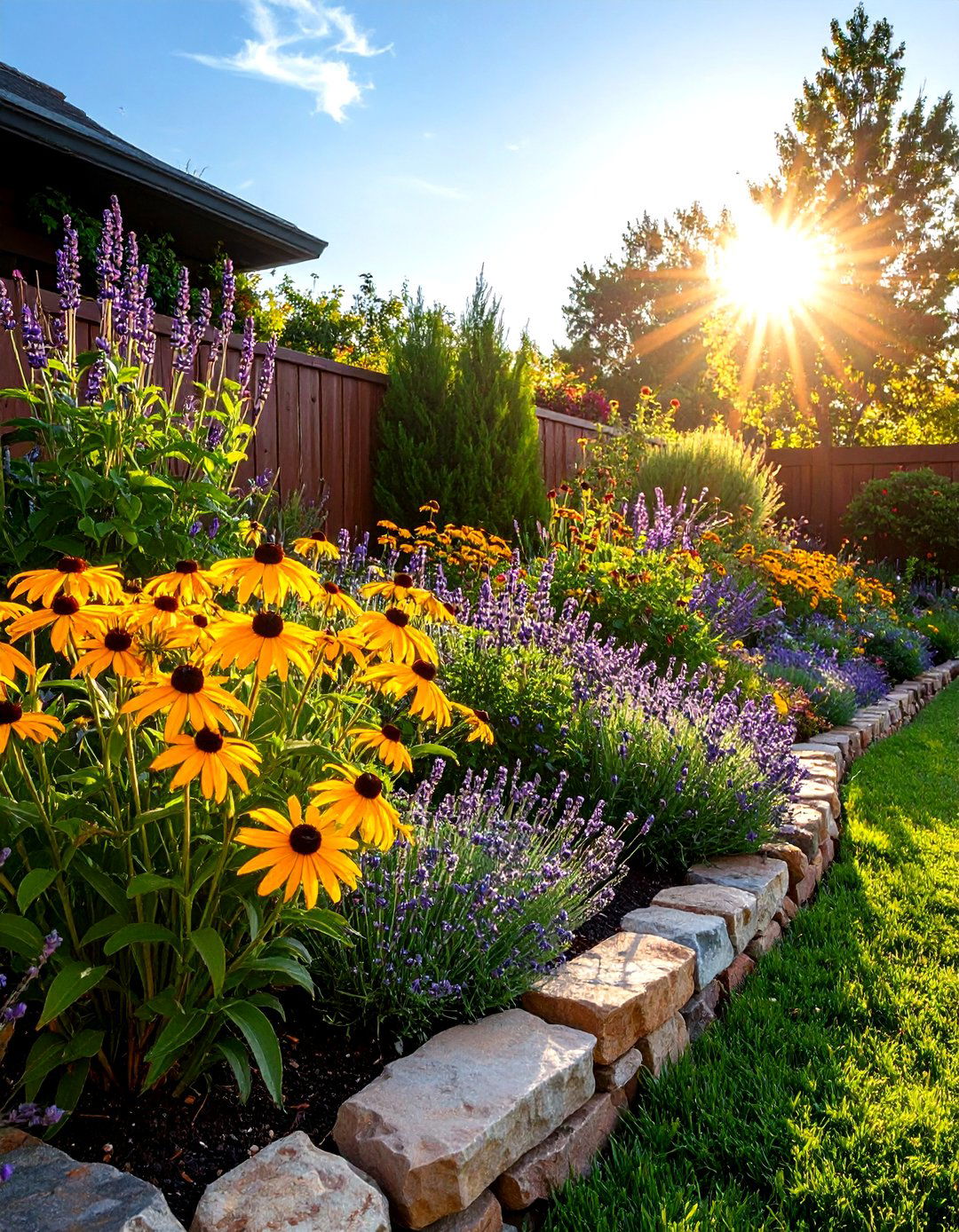 Drought Tolerant Perennial Border - 24 Low Maintenance Garden Border Ideas