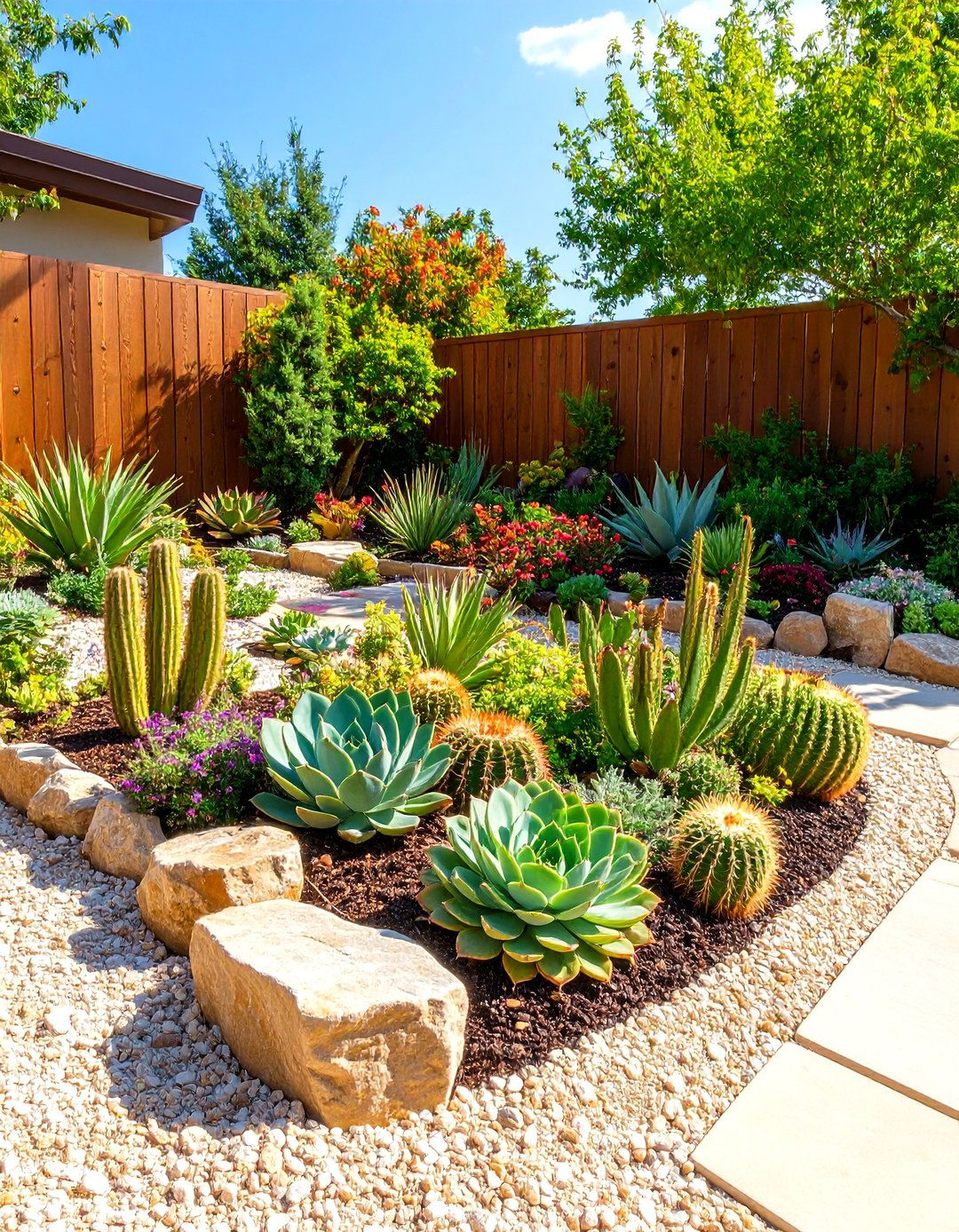 Drought Tolerant Succulent Displays - 24 Rock Landscaping Ideas