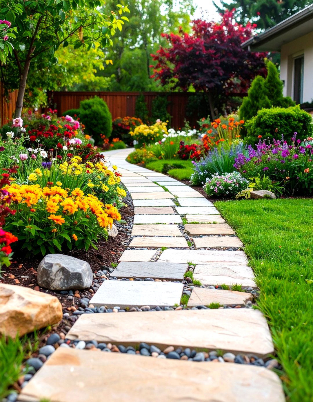 Dry Laid Flagstone Walkway - 24 Flagstone Walkway Ideas