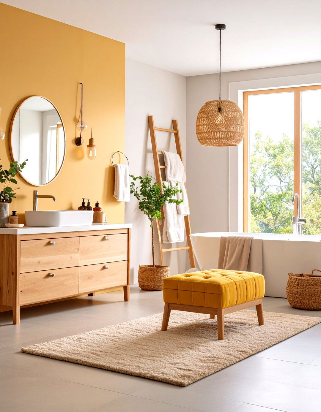 Dual Purpose Furniture Elements - 24 Small Master Bathroom Ideas