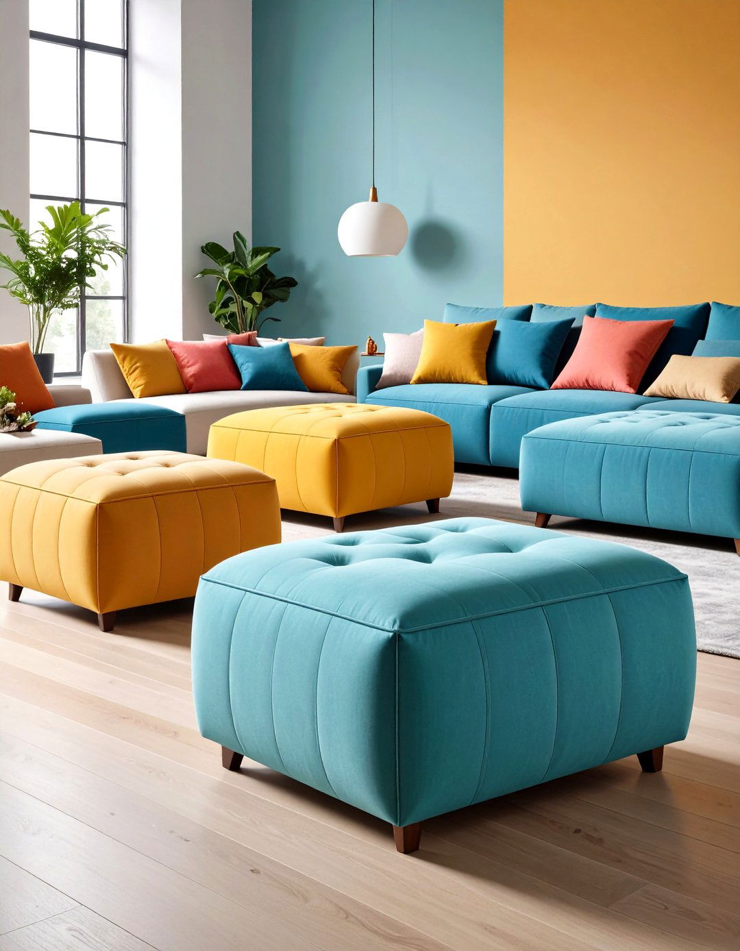 Dual Purpose Storage Ottoman Seating - 24 Deck Decorating Ideas
