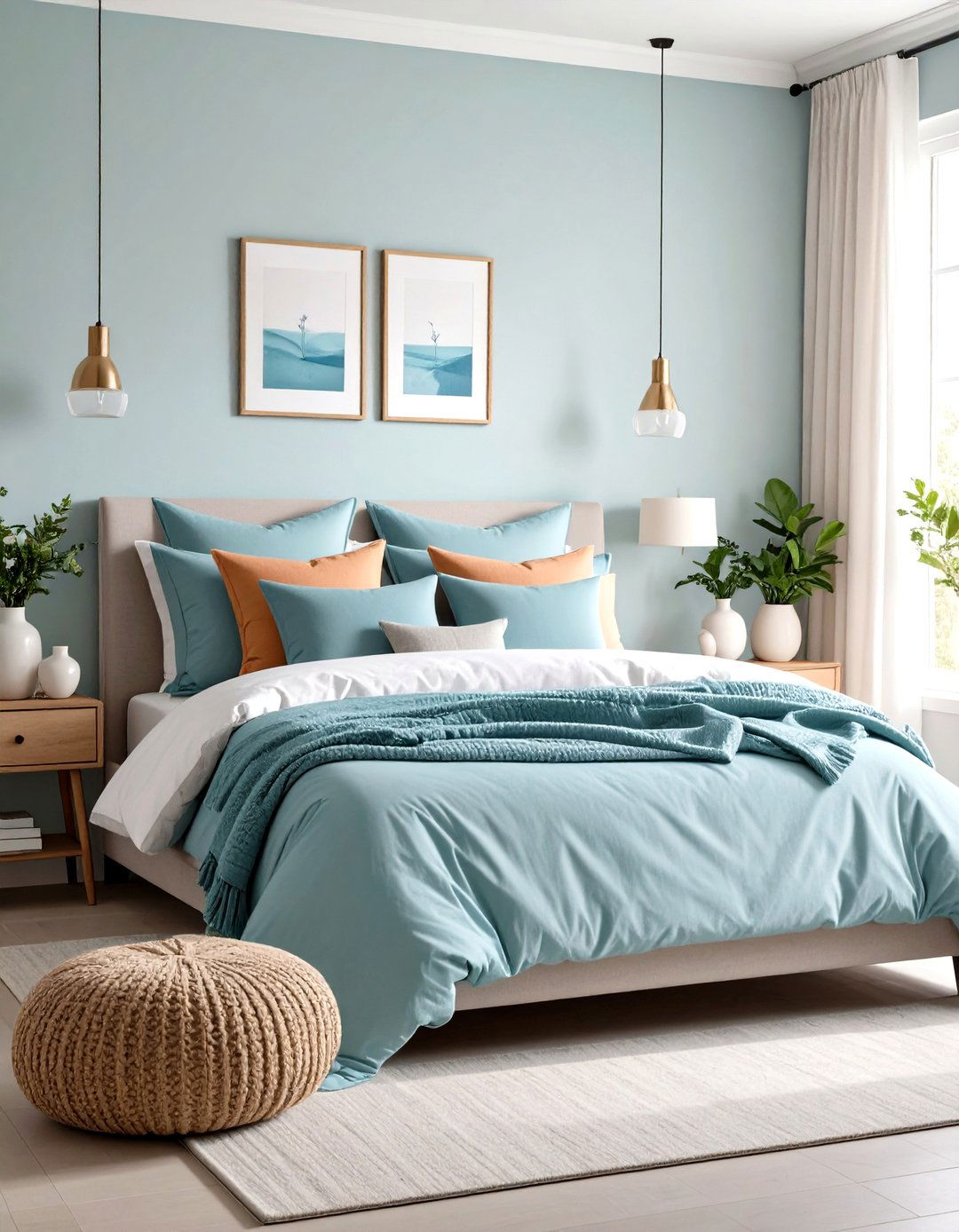 Duck Egg Blue Bedroom Accent Pieces and Accessories - 24 Duck Egg Blue Bedroom Ideas