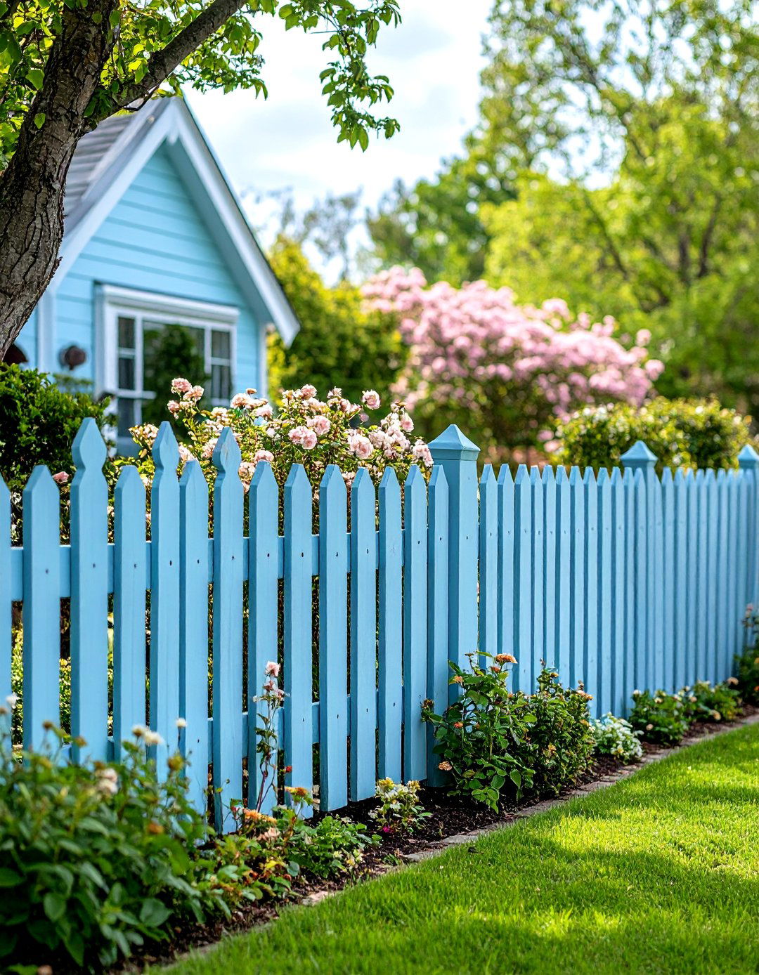 Duck Egg Blue Cottage Fence - 24 Fence Paint Colours