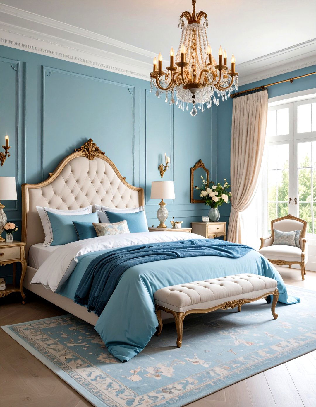 Duck Egg Blue Romantic Bedroom Design - 24 Duck Egg Blue Bedroom Ideas