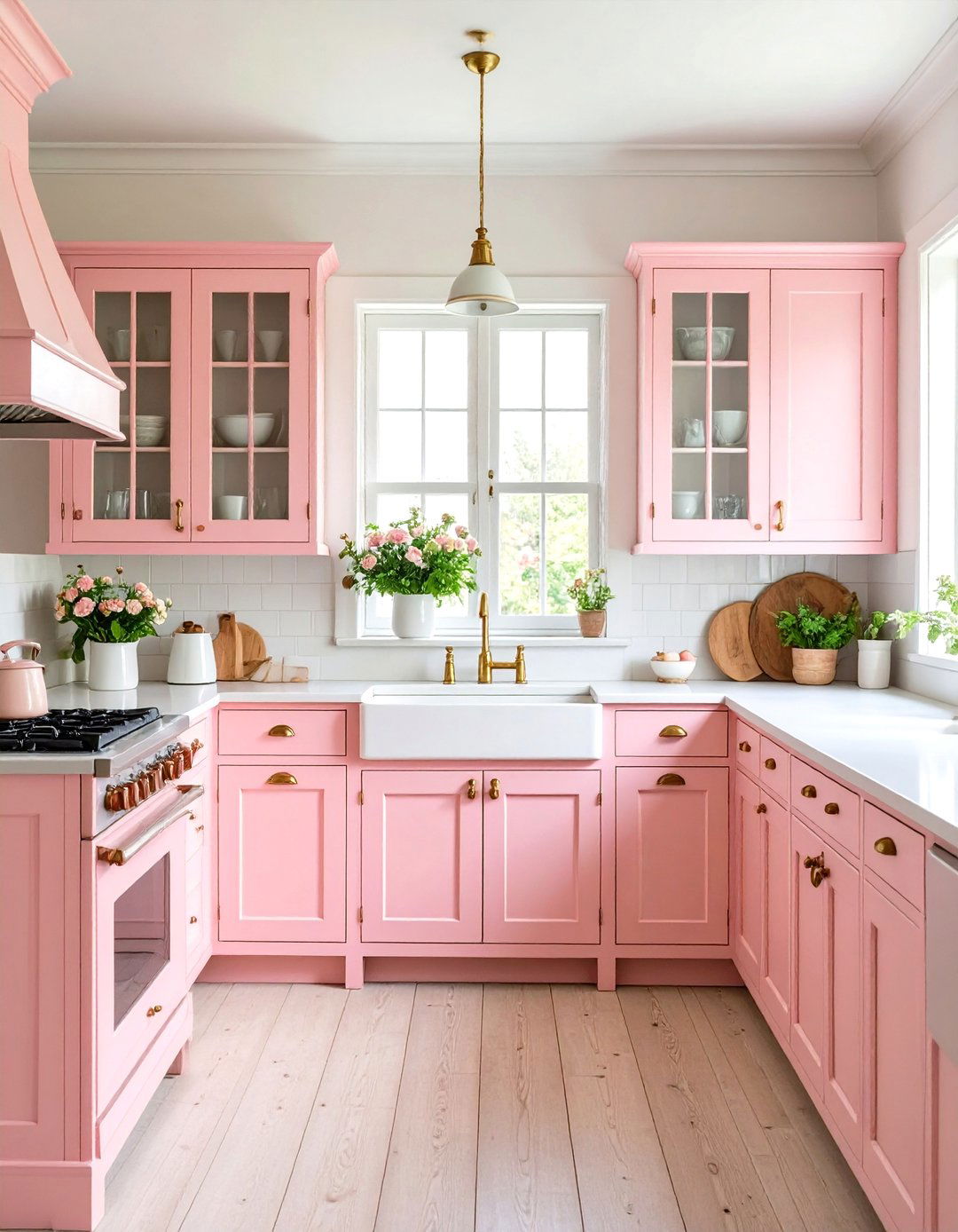 Dusty Pink Vintage Kitchen Cabinets - 24 Kitchen Cabinet Color Ideas