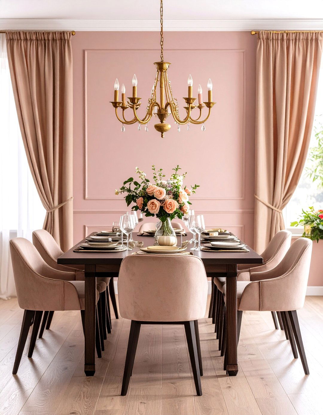 Dusty Rose Dining Room Warmth - 24 Calming Paint Colors