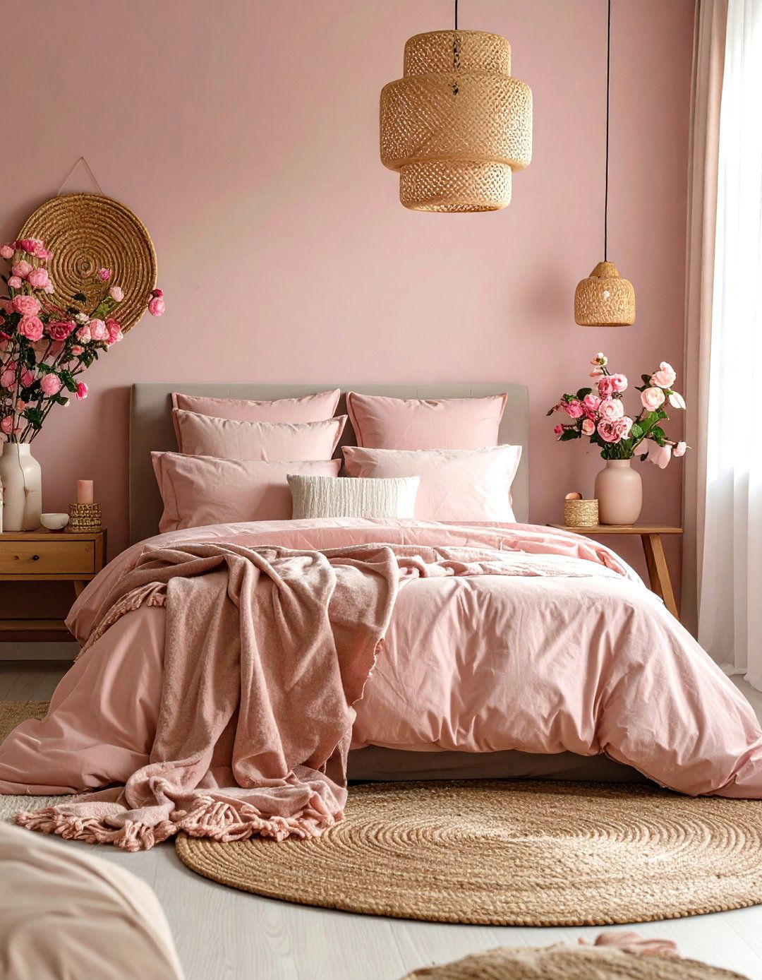 Dusty Rose Seasonal Bedroom Accessories - 24 Dusty Rose Bedroom Ideas