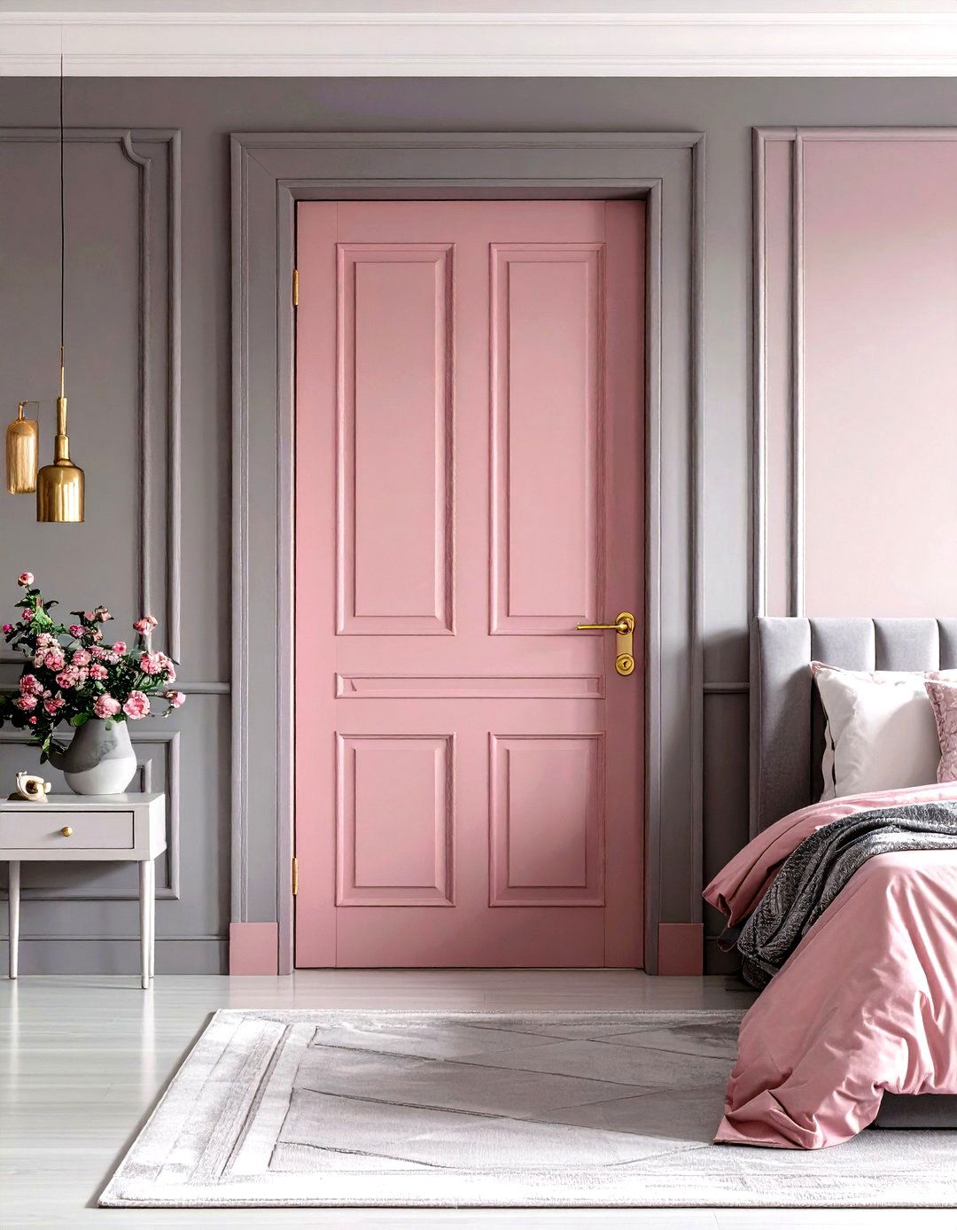 Dusty Rose Sophistication - 24 Interior Door Color Ideas
