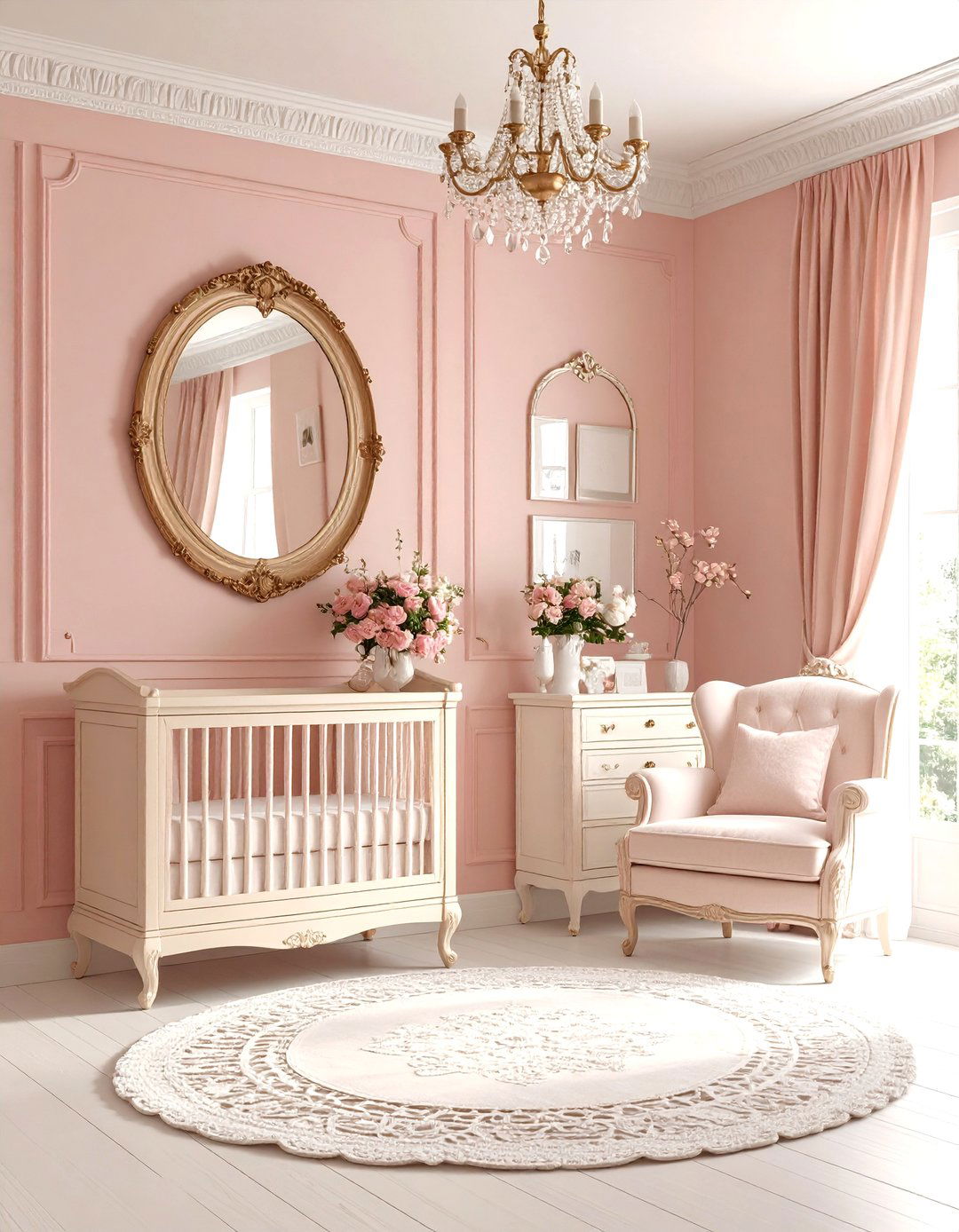 Dusty Rose Vintage Romance - 24 Baby Girl Nursery Ideas