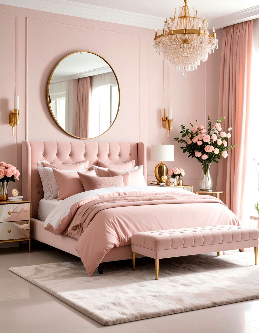 Dusty Rose and Gold Glamorous Theme - 24 Dusty Rose Bedroom Ideas