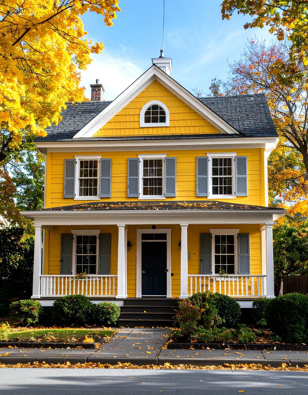 Dutch Colonial Yellow Gambrel Design - 24 Yellow Exterior Home Ideas
