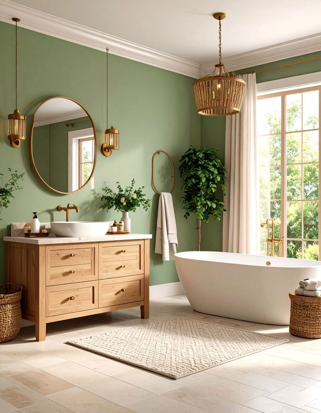 Earth Tone Color Palette Bathroom - 24 Country Bathroom Ideas