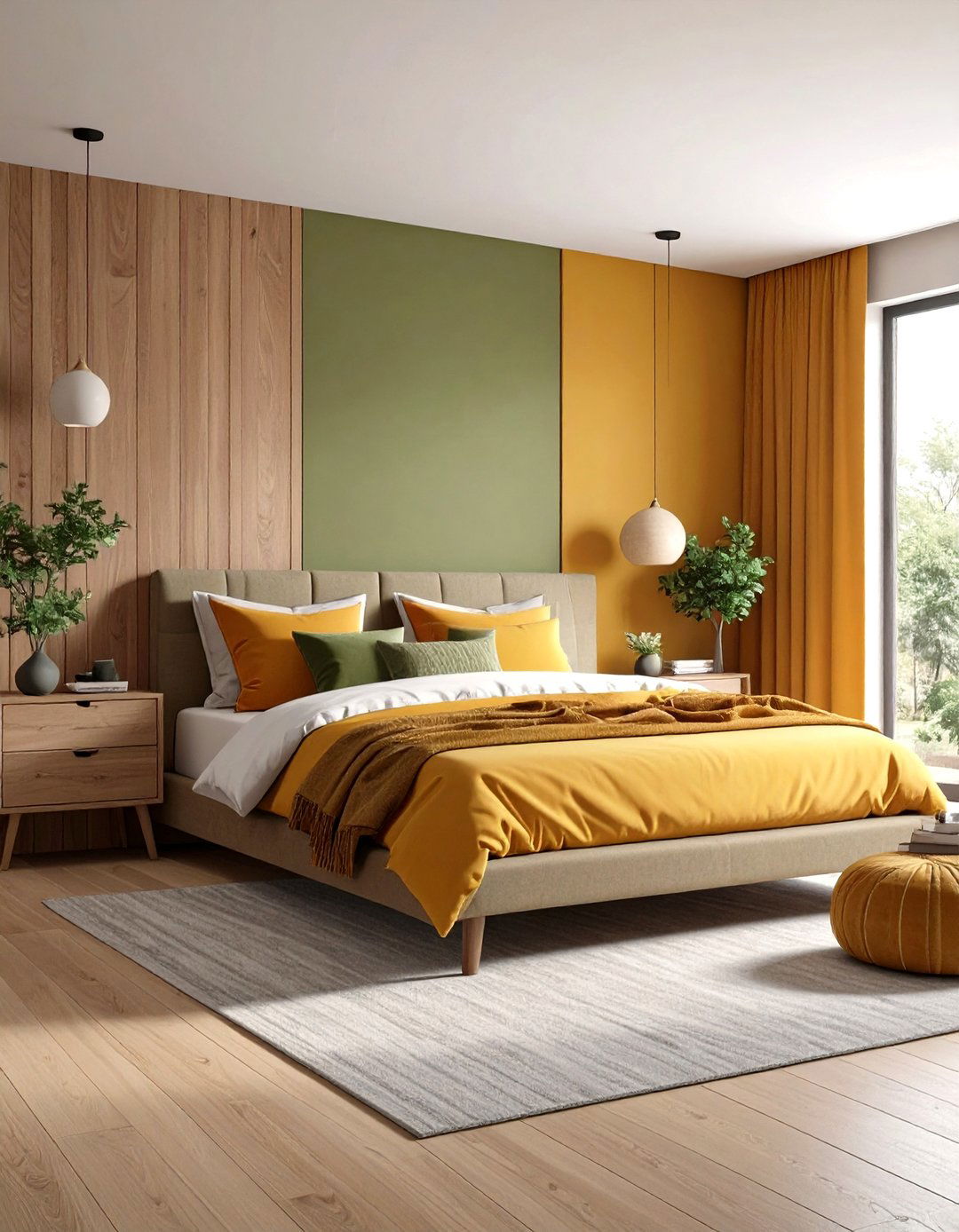 Earth Tone Color Schemes - 24 Midcentury Modern Bedroom Decorating Ideas