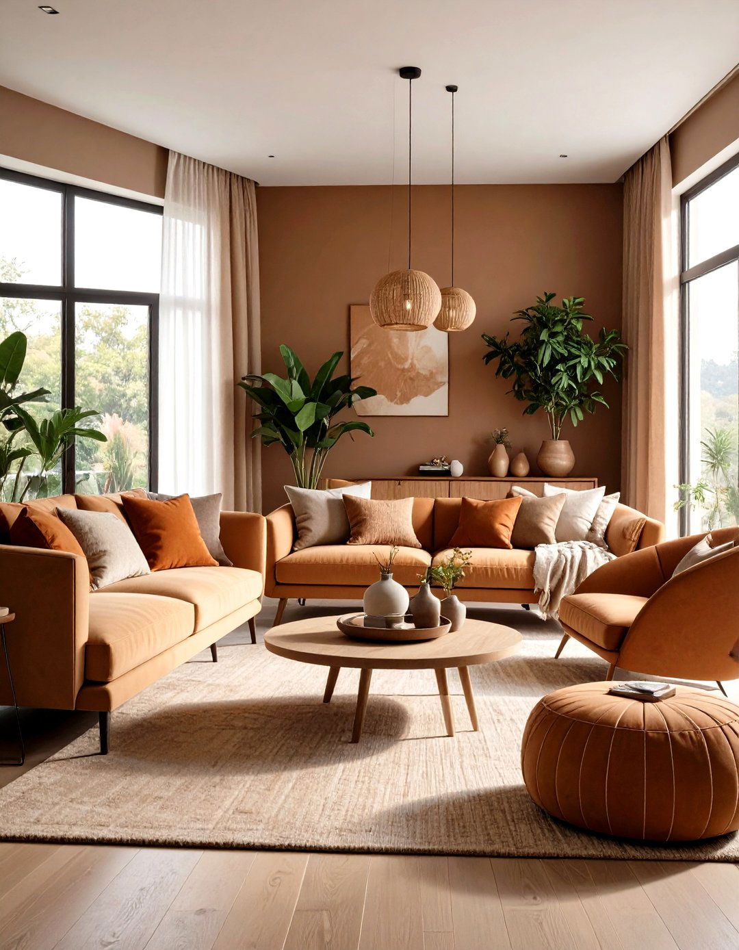 Earth Tone Contemporary Family Room - 24 Contemporary Interior Design Style Ideas